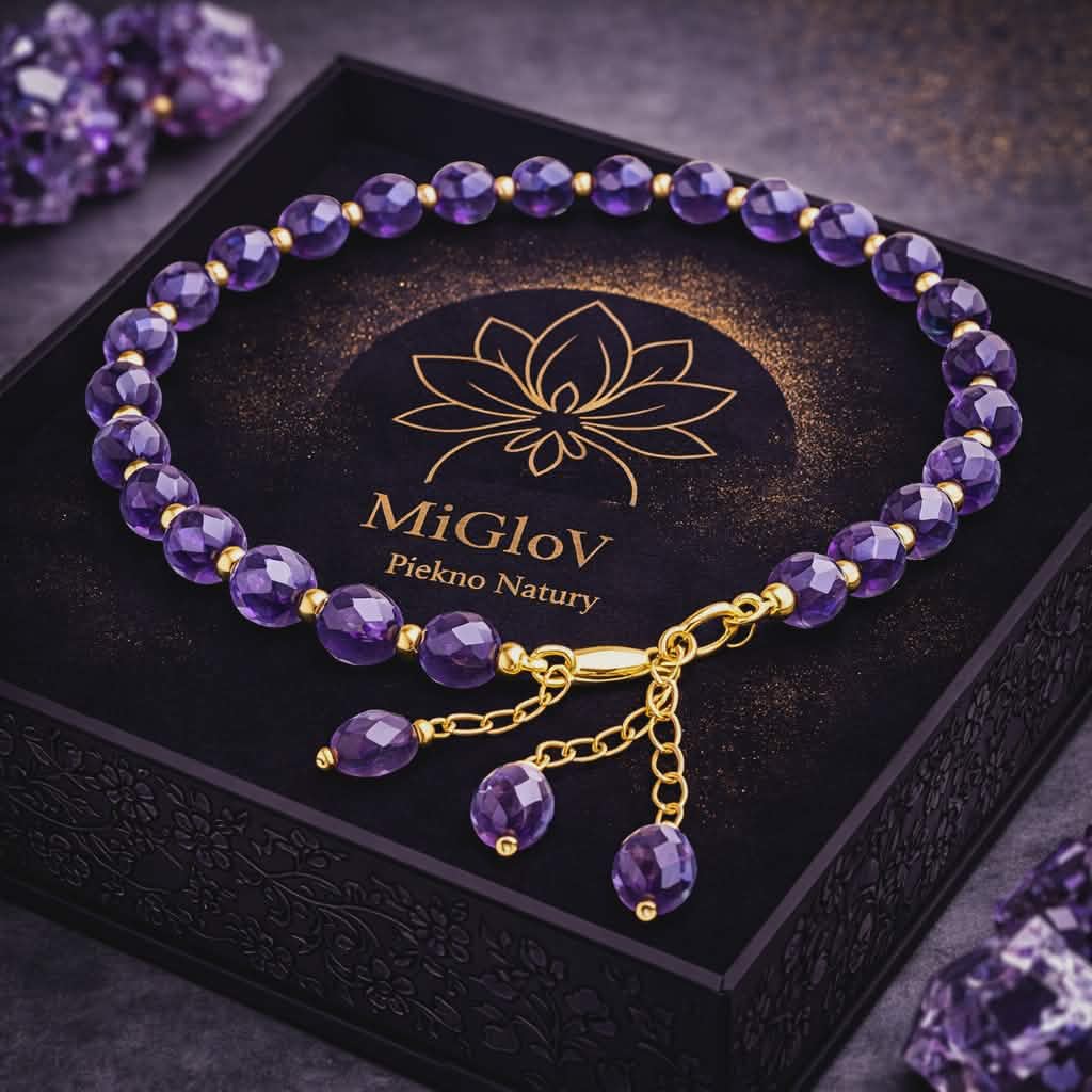 Bransoletka MiGlov z Ametyst — kamień naturalny
