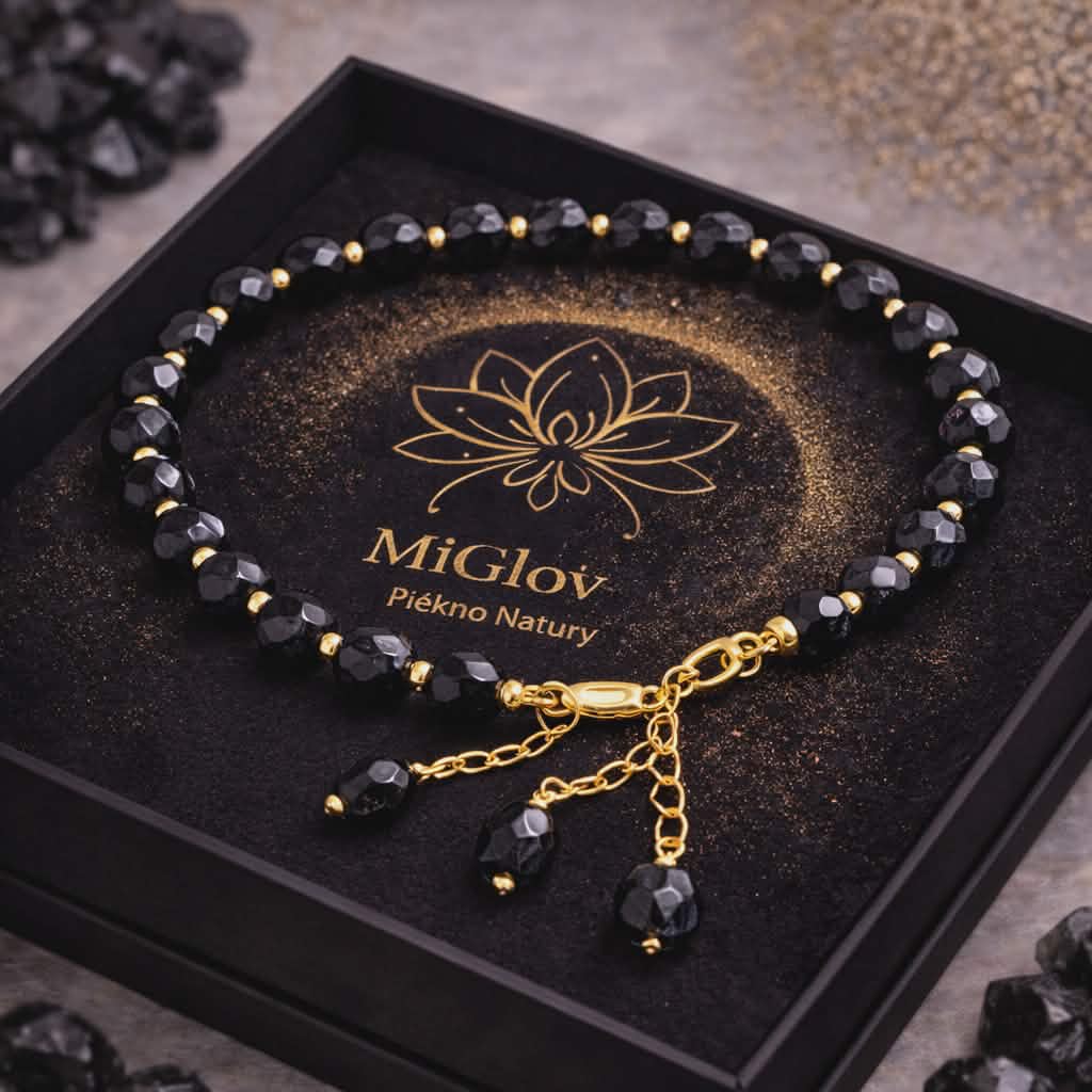 Bransoletka MiGlov z Czarny Turmalin — kamień naturalny