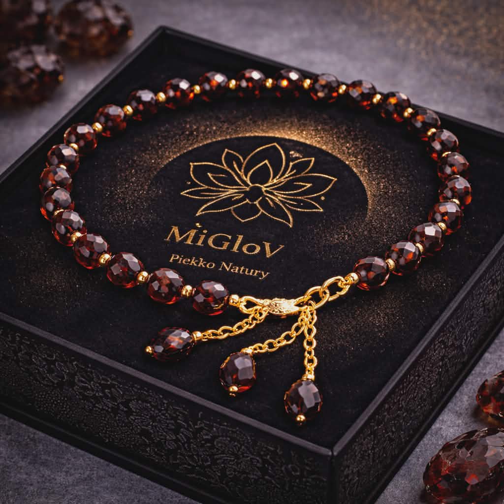 Bransoletka MiGlov z Granat — kamień naturalny