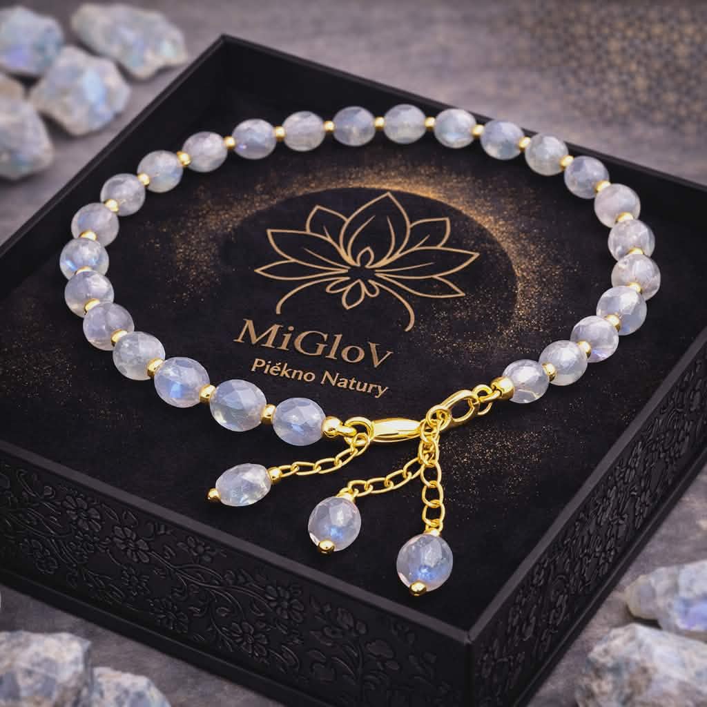 Bransoletka MiGlov z Kamień Księżycowy — kamień naturalny