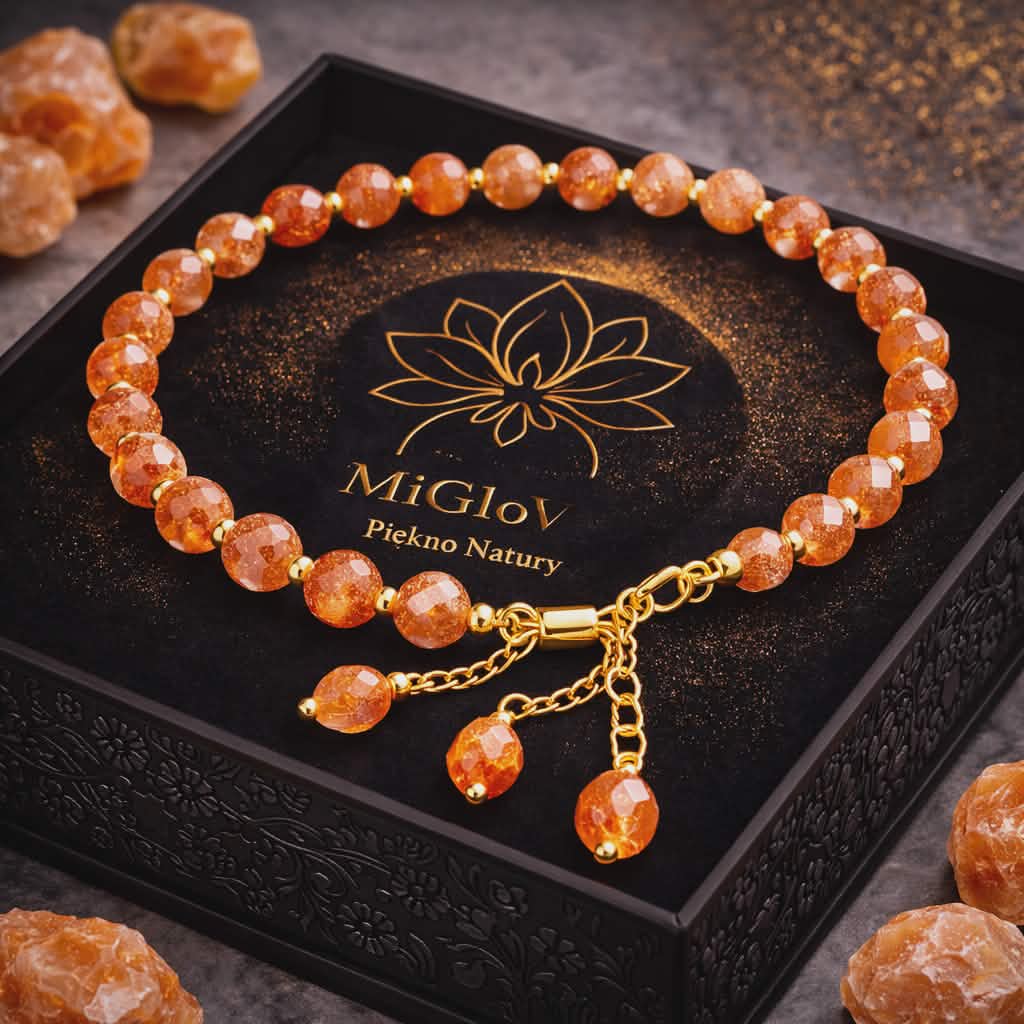 Bransoletka MiGlov z Kamień Słoneczny — kamień naturalny