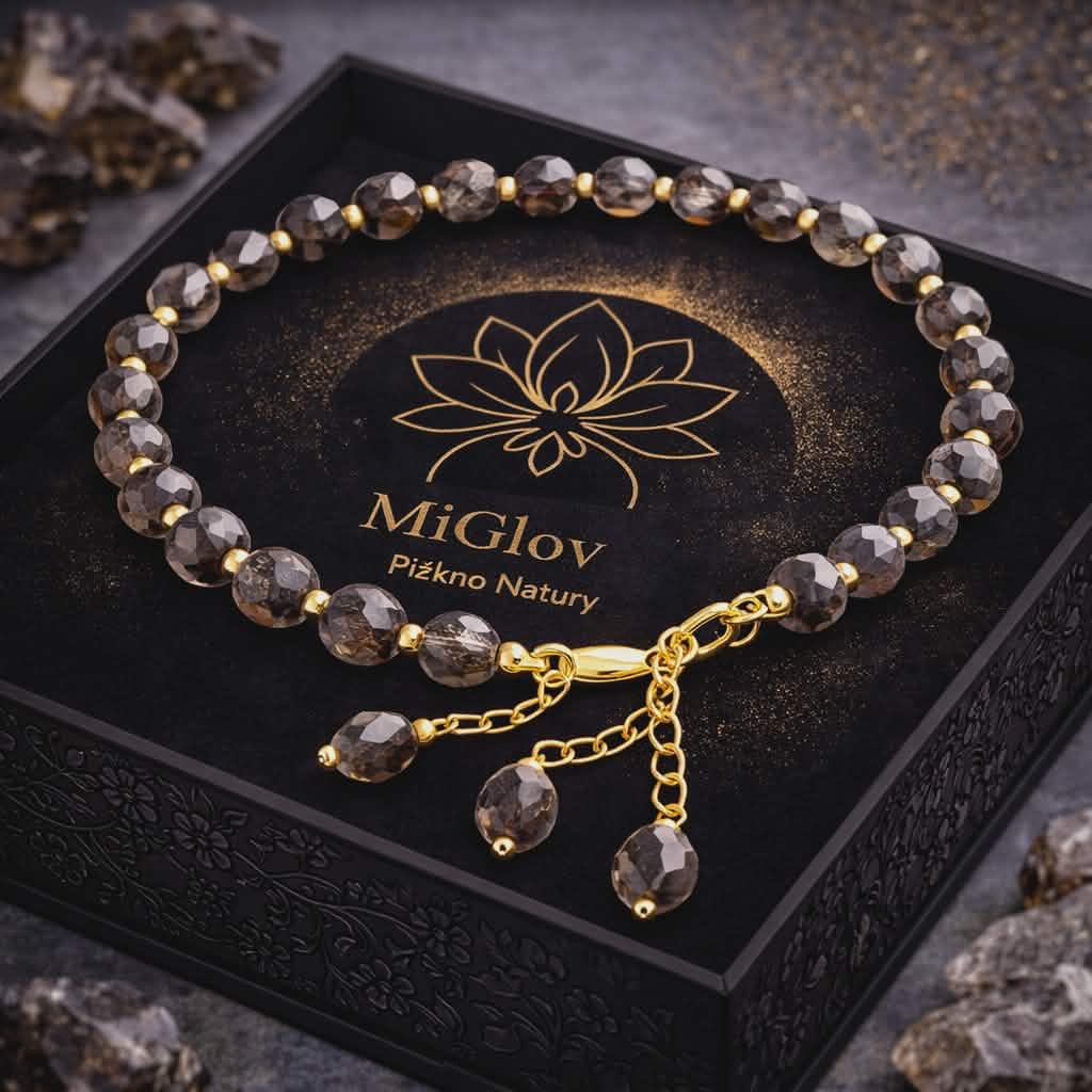 Bransoletka MiGlov z Kwarc Dymny — kamień naturalny