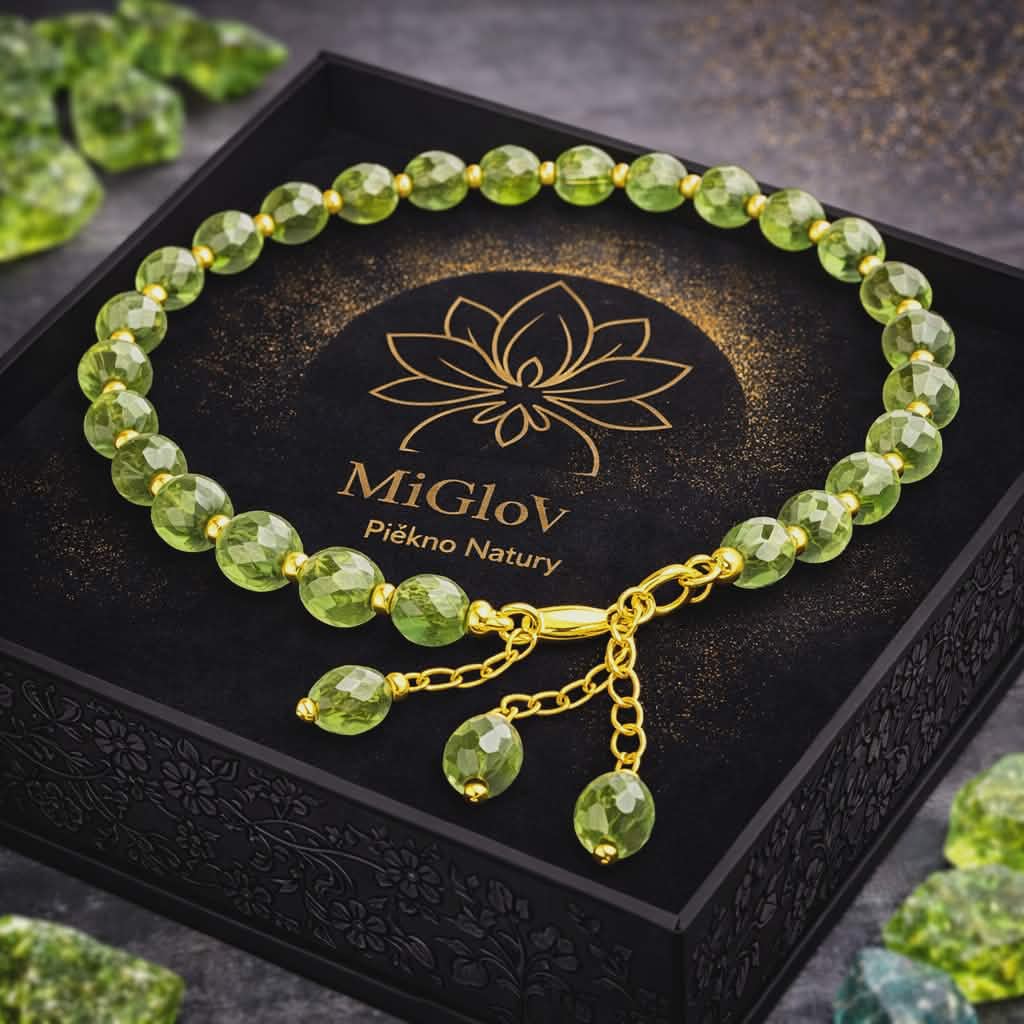 Bransoletka MiGlov z Oliwin Zielony — kamień naturalny
