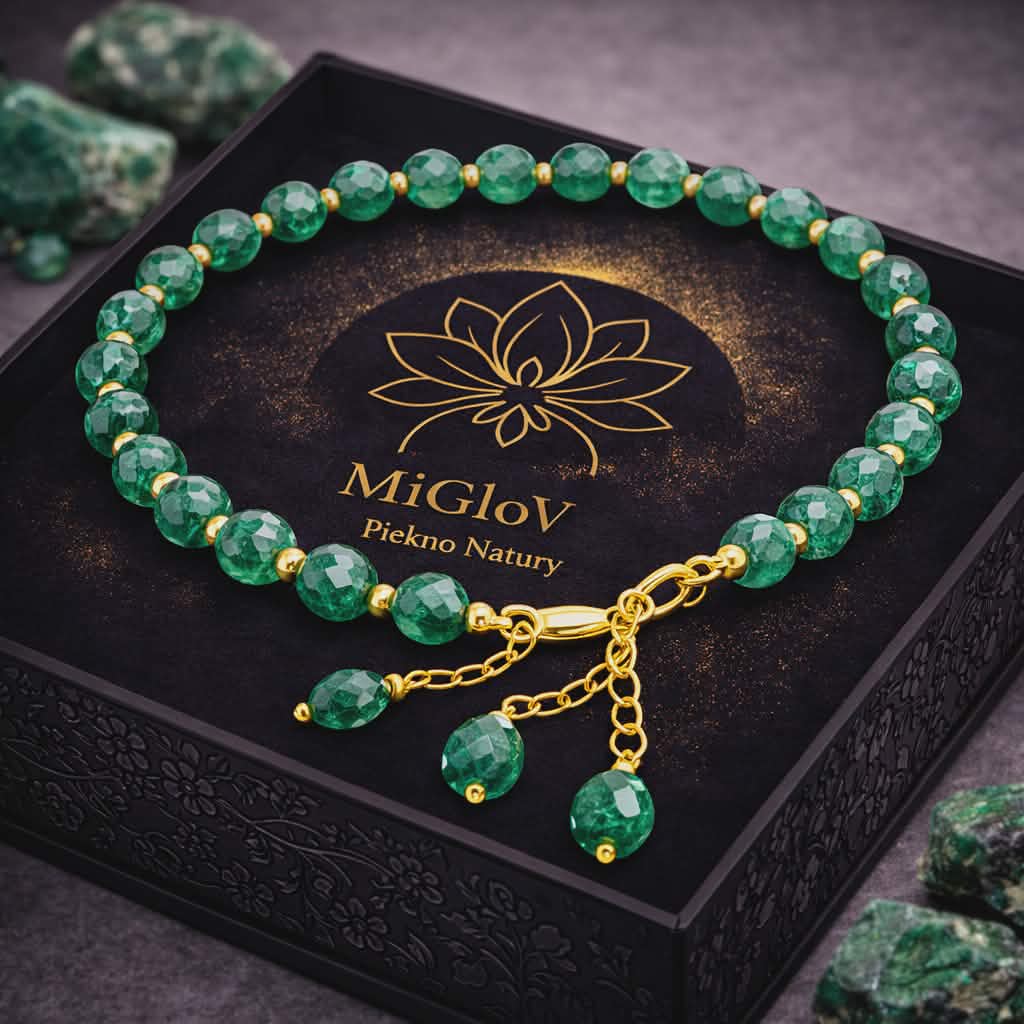 Bransoletka MiGlov z Szmaragd — kamień naturalny